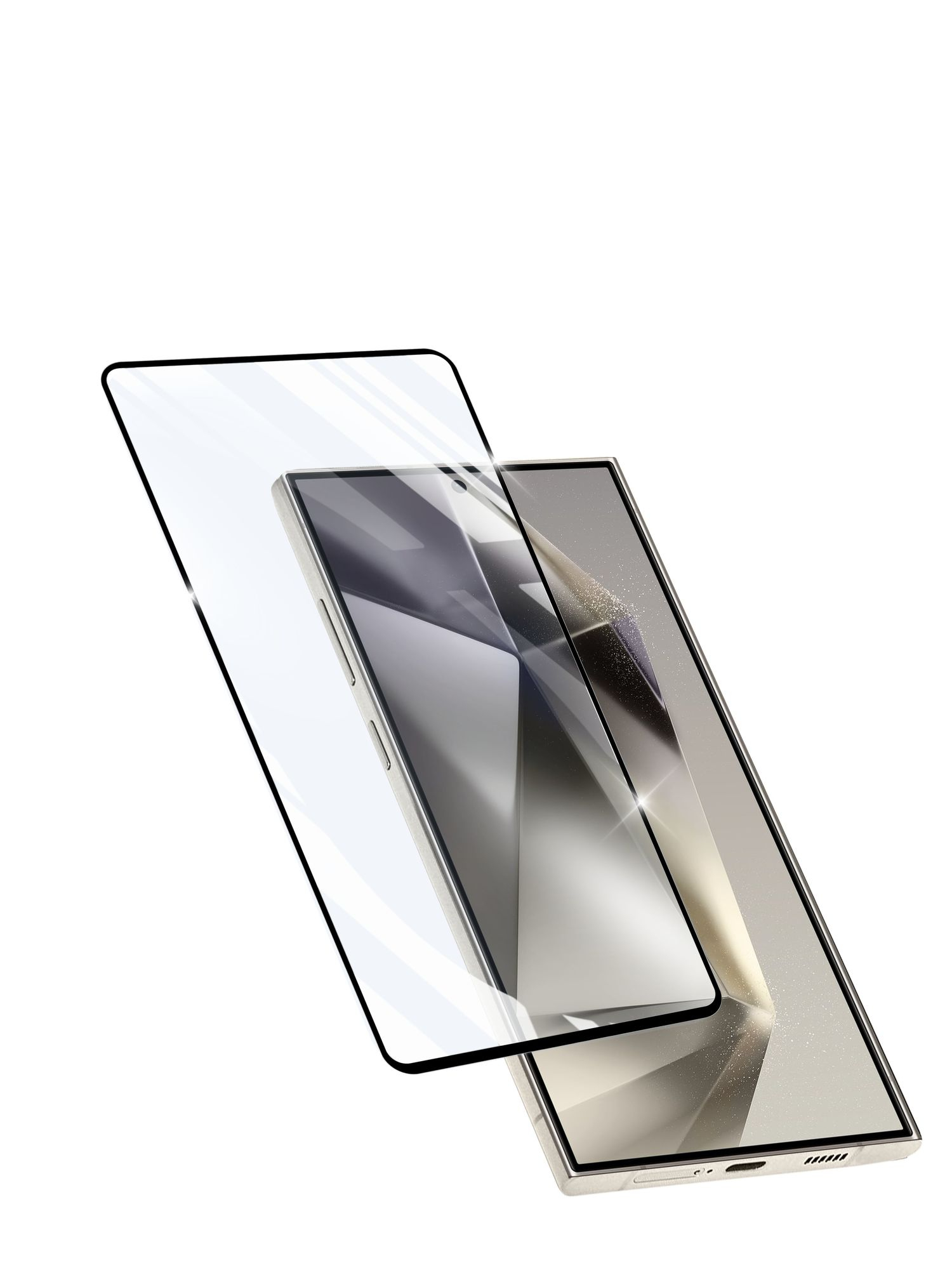 Protector pantalla - CellularLine TEMPERED GLASS, Para Samsung Galaxy S25 Ultra, Vidrio templado