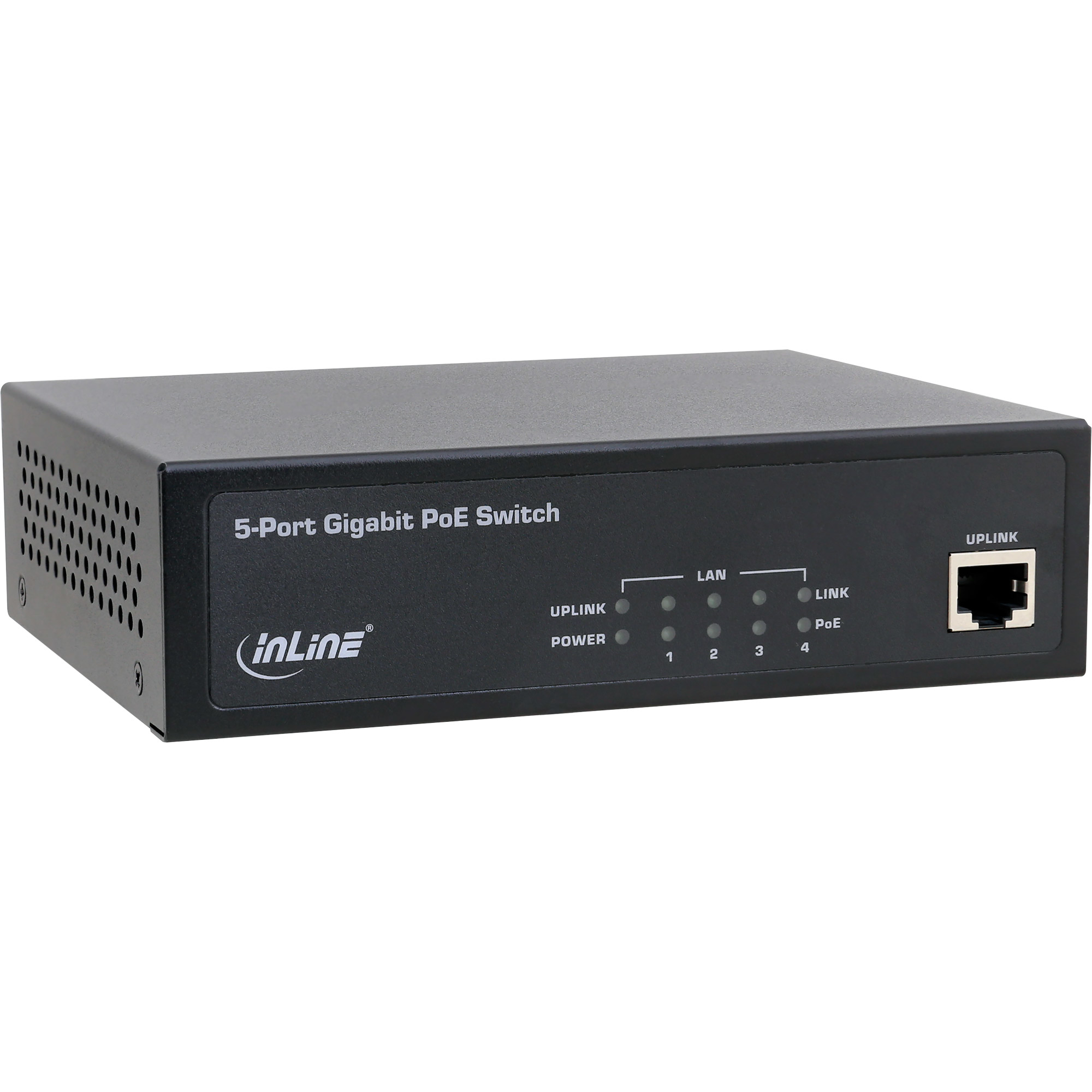 InLine PoE+ Gigabit Network Switch 5 Port (4x PoE+) – image 1
