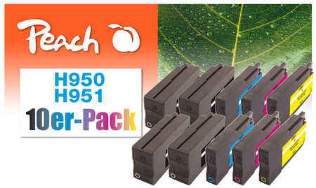 Peach PI300-754 ink cartridge 10 pc(s) Standard Yield Black, Cyan, Magenta, Yellow