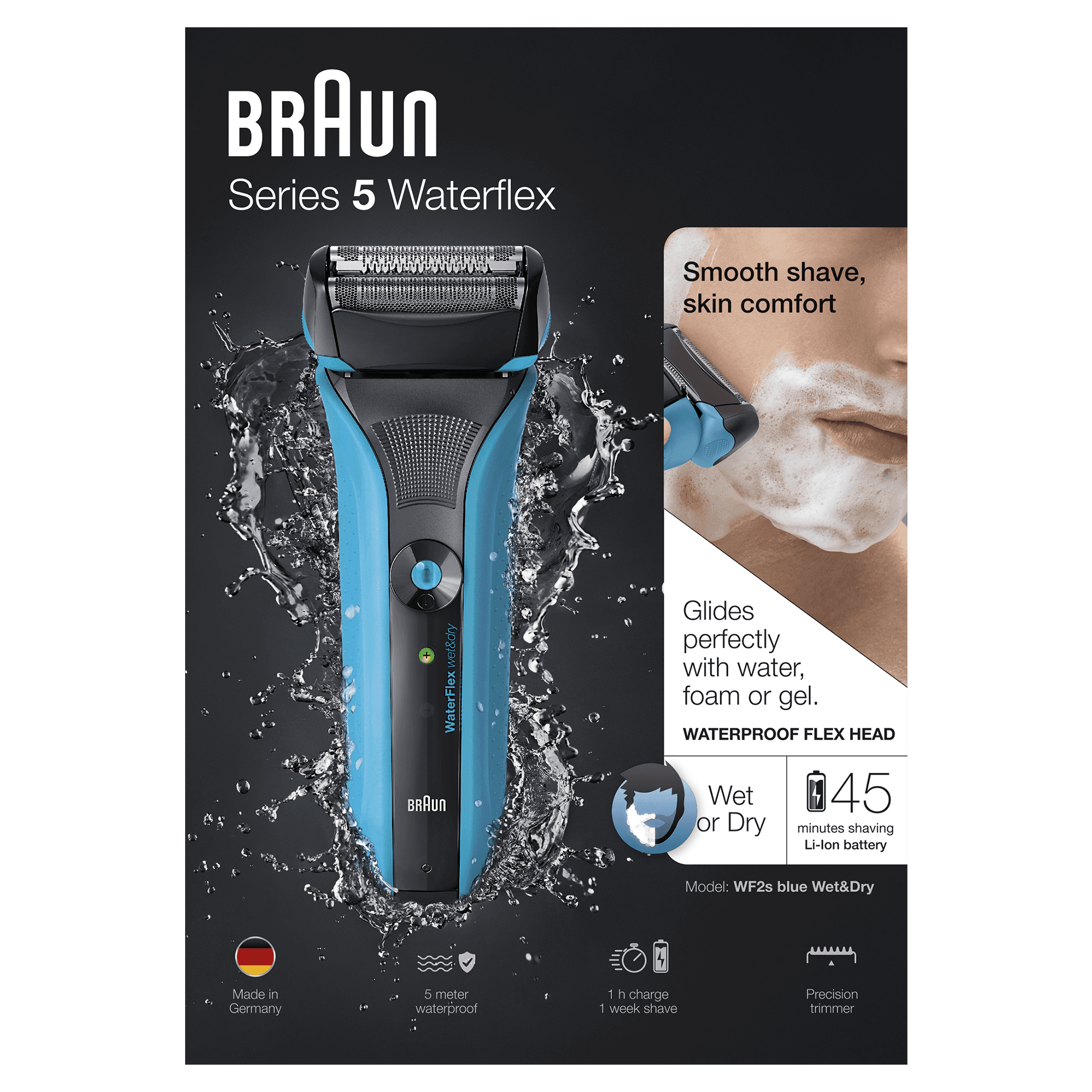 Braun WF2S-81615064 Battery 1 Wet & Dry Black, Blue – image 2