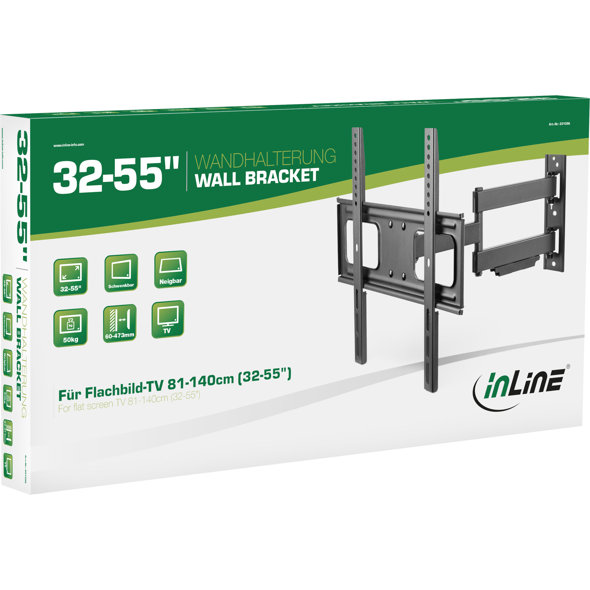 InLine Wall Bracket for Display 81-140cm 32-55" max. – image 3