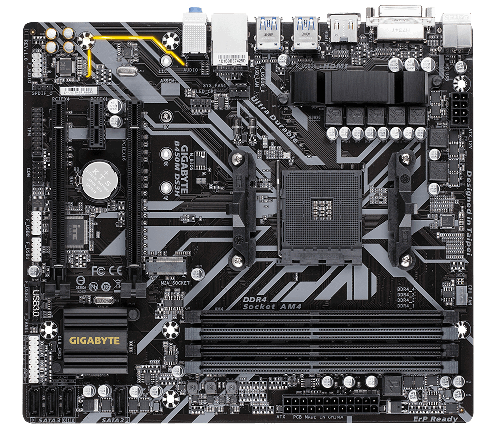 GIGABYTE B450M DS3H (rev. 1.0) – image 2