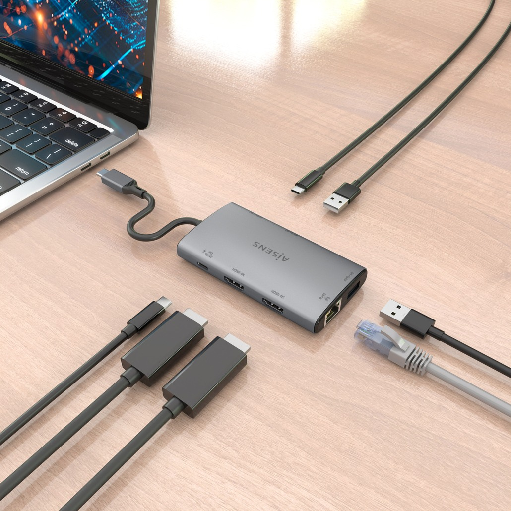 AISENS ASUC-7P049-GR laptop dock/port replicator Wired USB 3.2 Gen 1 (3.1 Gen 1) Type-C Grey – image 5