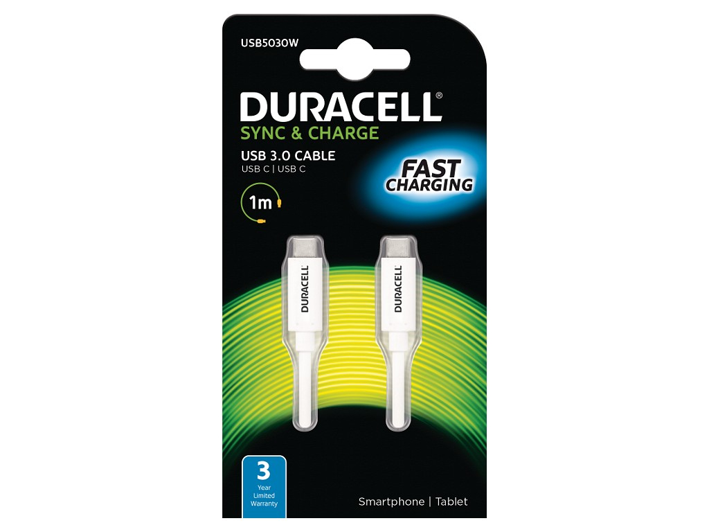 Duracell 1M USB Type-C Sync/Charge Cable