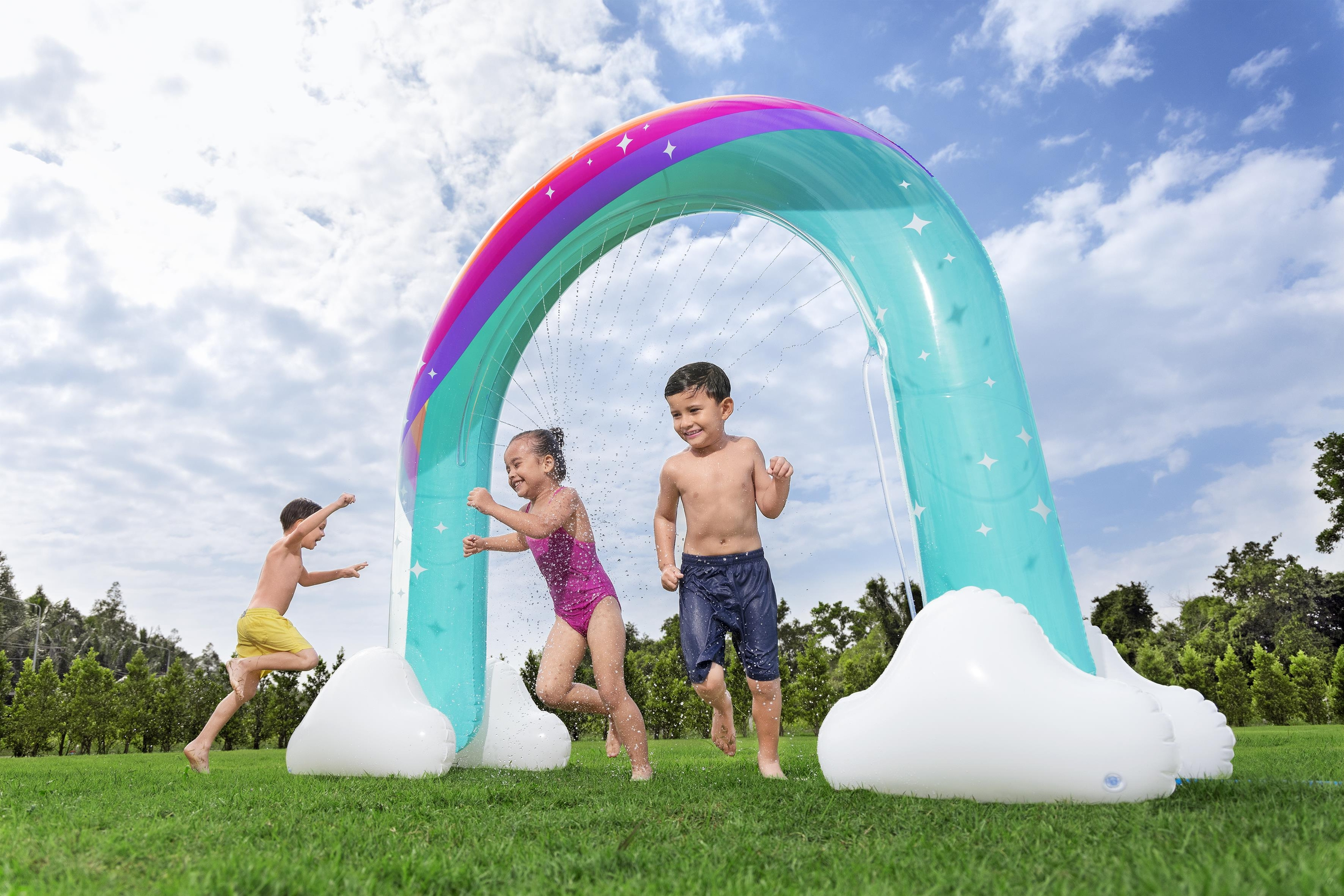Resim Bestway Jumbo Rainbow Dreams Şişme Fıskiye 2,21 m x 71 cm x 1,93 m