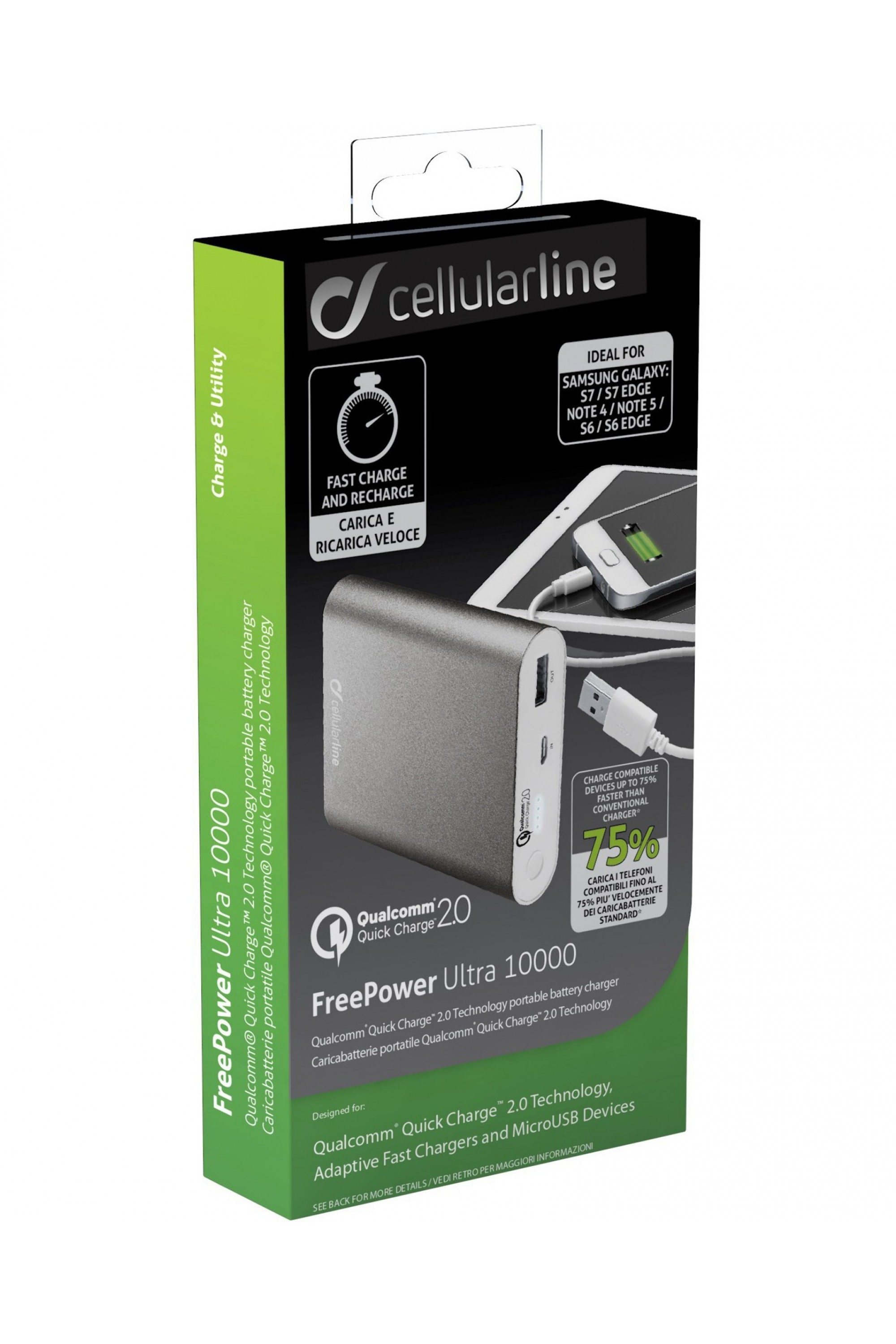 Cellularline FREEPOWER ULTRA 10000 - Qualcomm Quick Charge 2.0 – image 5