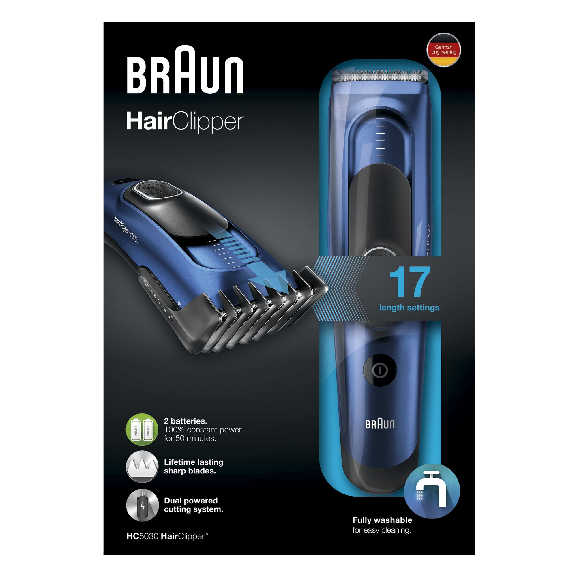 Braun HC5030 Black, Blue 17 Nickel-Metal Hydride (NiMH) – image 3