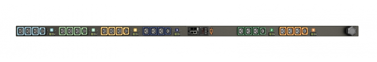 Vertiv MN03E8W1-24P6H8-6PS15B0A10-S power distribution unit (PDU) 24 AC outlet(s) 0U Black
