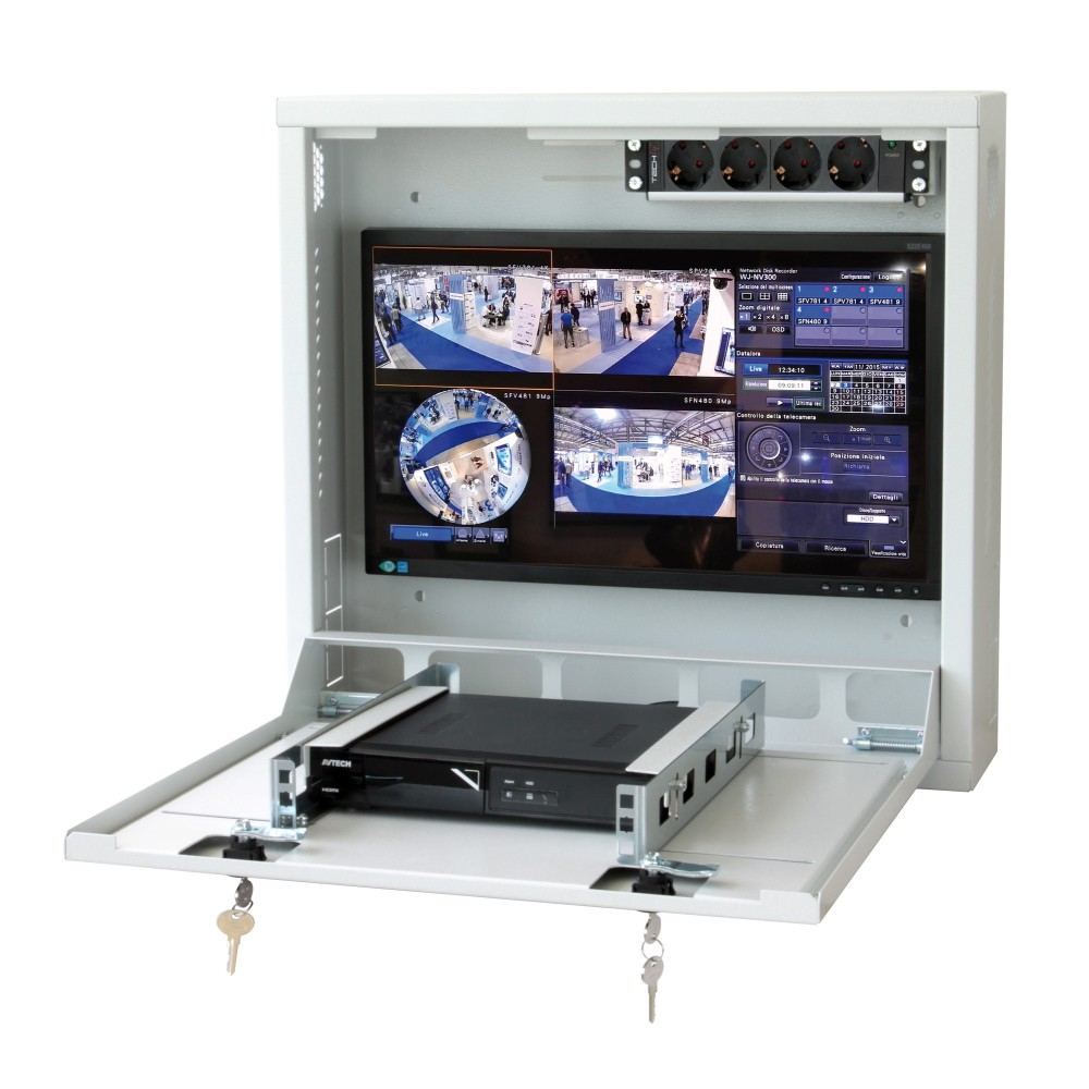 Techly ICRLIM08W2 rack cabinet 1U Wall mounted rack White