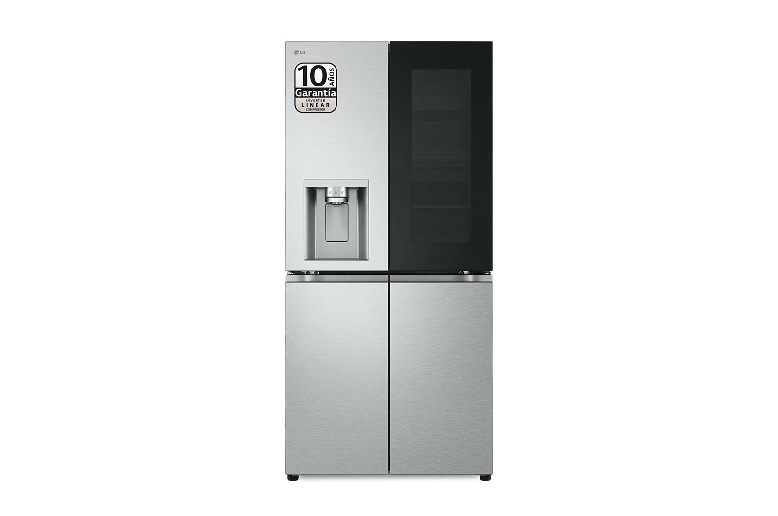 LG InstaView GMG861MBAE frigorifero side-by-side Libera installazione 508 L E Nero Acciaio inox