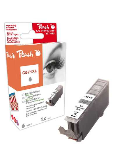 Peach PI100-289 ink cartridge Grey