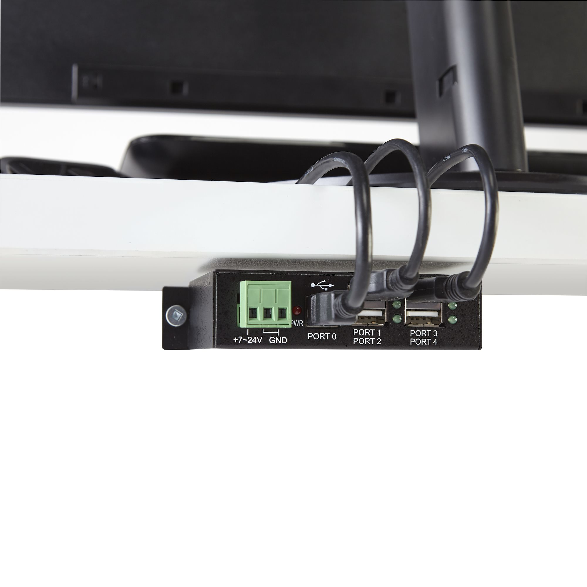 StarTech.com 4-Port USB 2.0 Hub - Metal Industrial USB-A Hub - Din Rail, Wall or Desk Mountable USB Data Hub - TAA Compliant USB Expander Hub – image 5
