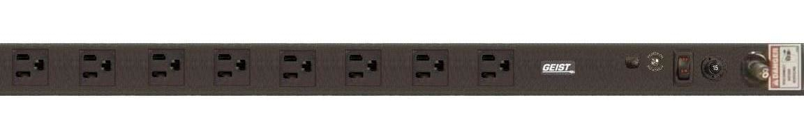 Vertiv Geist NSVK080-101S15 power distribution unit (PDU) 8 AC outlet(s) 0U Black
