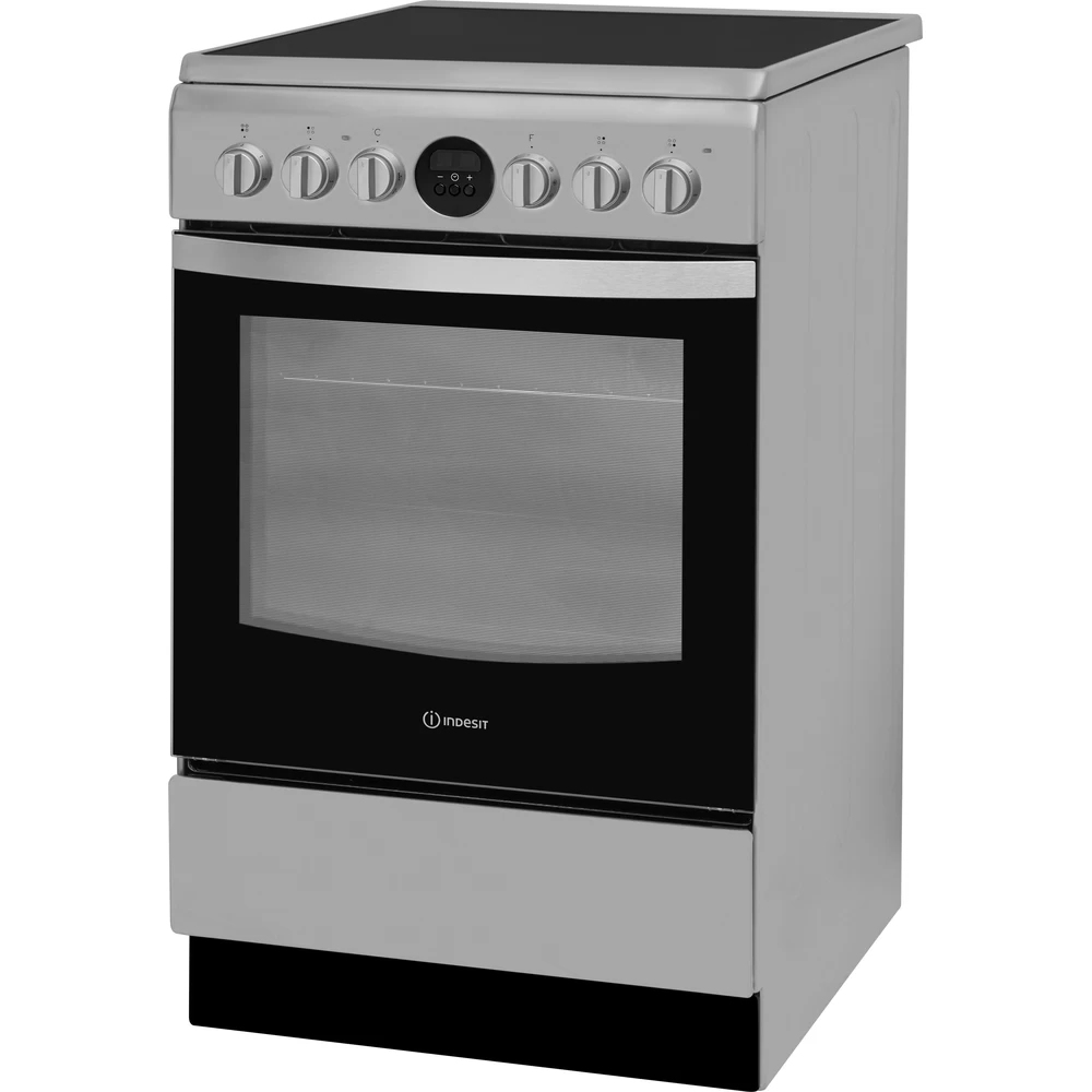 Indesit IS5V8CHX/E cooker Freestanding cooker Electric Ceramic hob Stainless steel – image 2