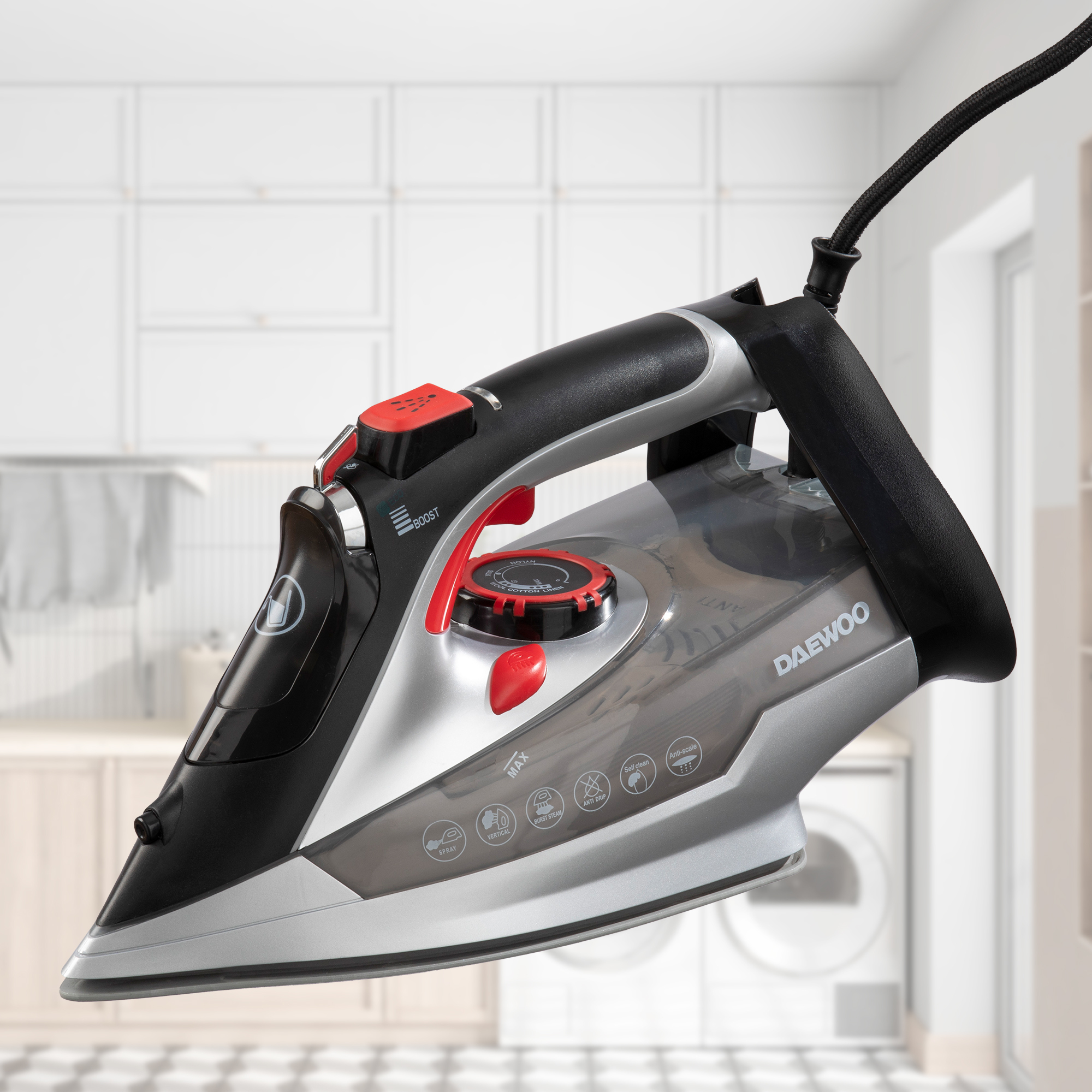 Daewoo SDA1591GE iron Dry & Steam iron Ceramic soleplate – image 2