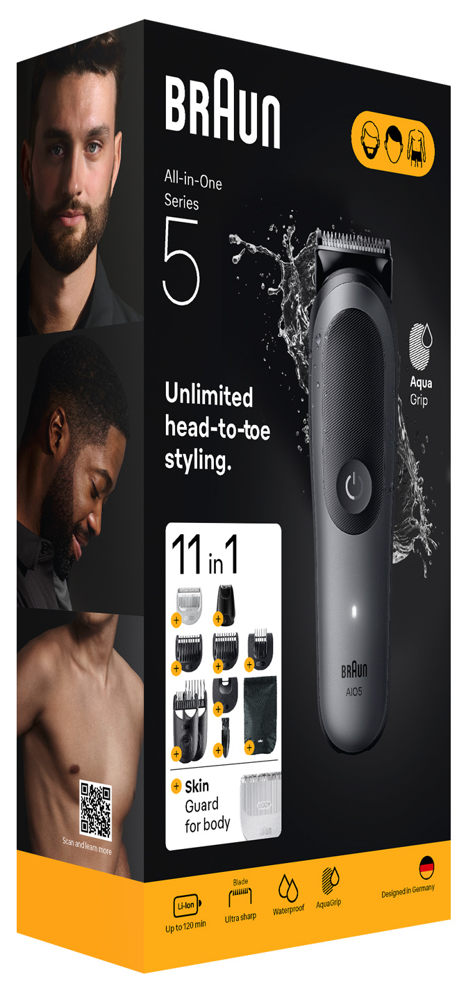 Braun AIO5560 hair trimmers/clipper Black, Grey 14 Lithium-Ion (Li-Ion) – image 7
