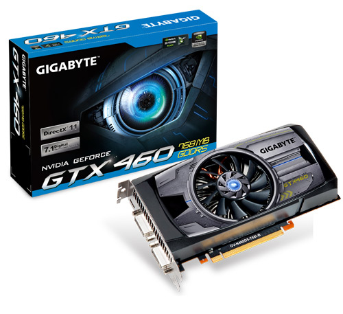 GIGABYTE GV-N460D5-768I-B graphics card NVIDIA GeForce GTX 460 – image 1