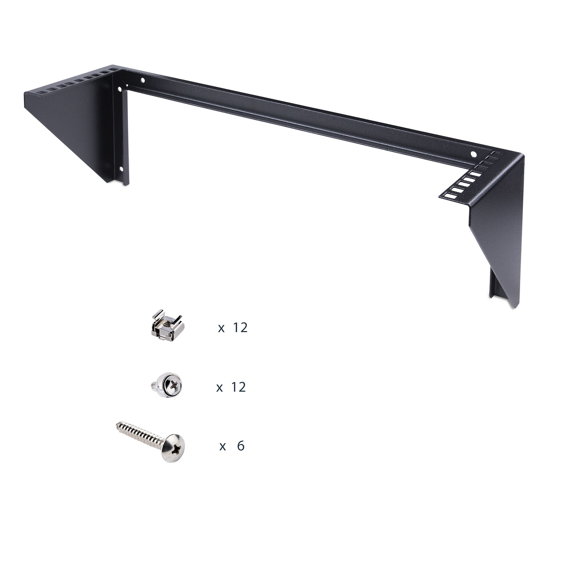 StarTech.com 3U 48cm (19in) Steel Vertical Wall Mount Equipment Rack Bracket~3U 19” Wall Mount Vertical Rack Bracket, Wall Mount Patch Panel Bracket for Data/AV – image 6