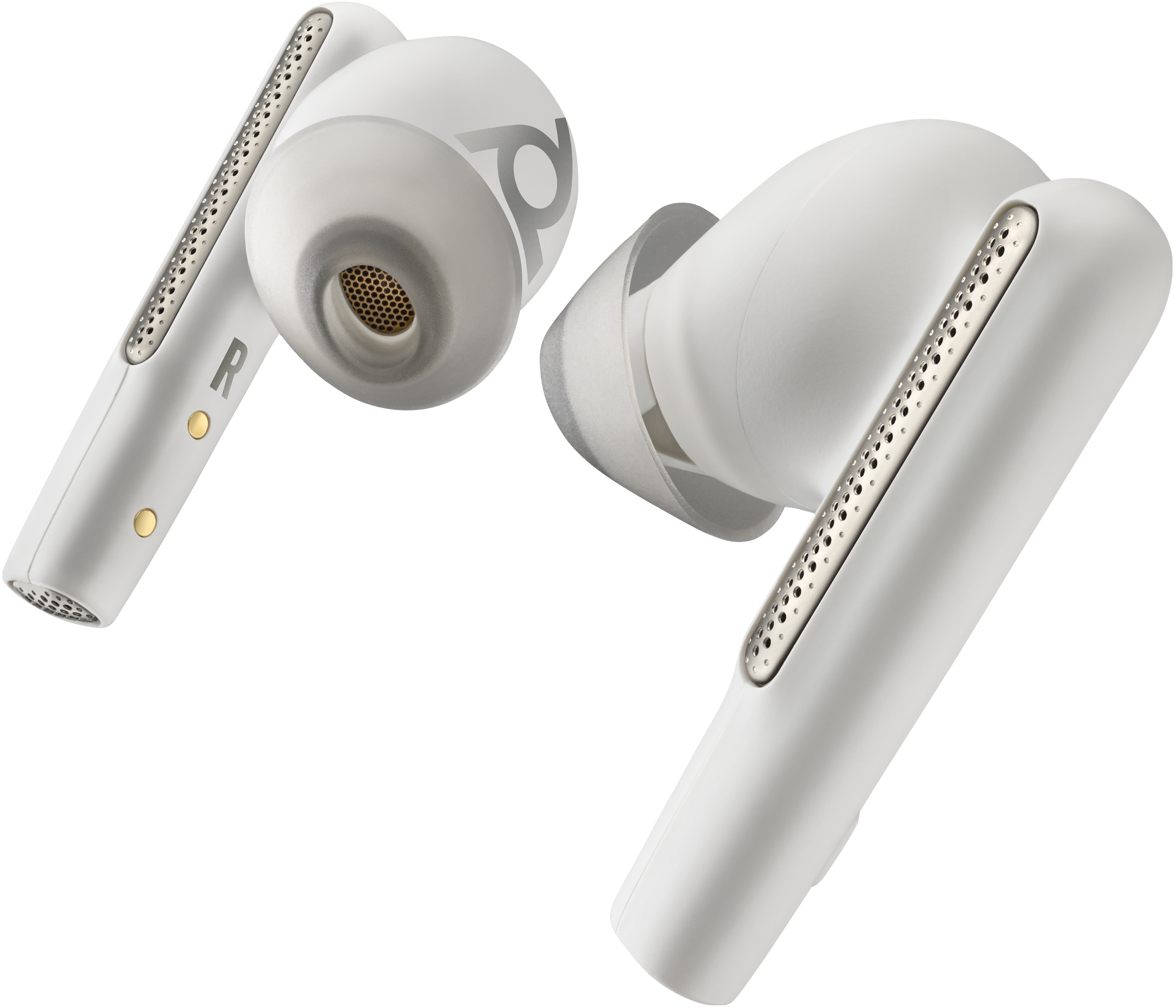 POLY Auricolari bianco sabbia Voyager Free 60 UC Adattatore BT700 USB-C Custodia per ricarica di base