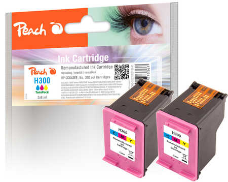 Peach PI300-502 ink cartridge 2 pc(s) Compatible Standard Yield Cyan, Magenta, Yellow