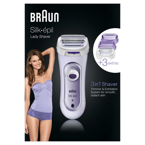 Braun Silk-épil 81653272 women's shaver 4 head(s) Trimmer Purple, White – image 7