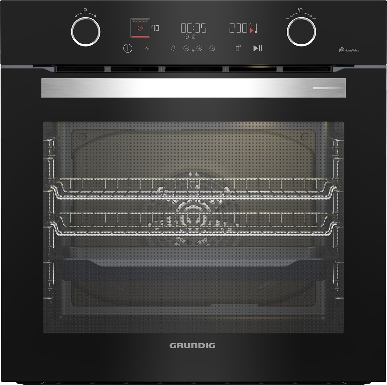 Grundig GEBM12400BC 60cm HotAero Pro Multi-Function Oven with Bluetooth Connectivity
