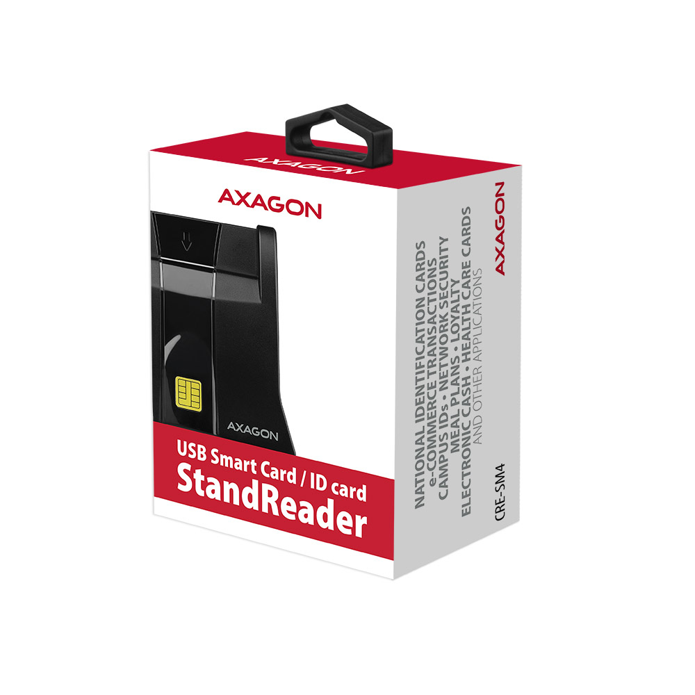 Axagon CRE-SM4 smart card reader Indoor USB USB 2.0 Black – image 6