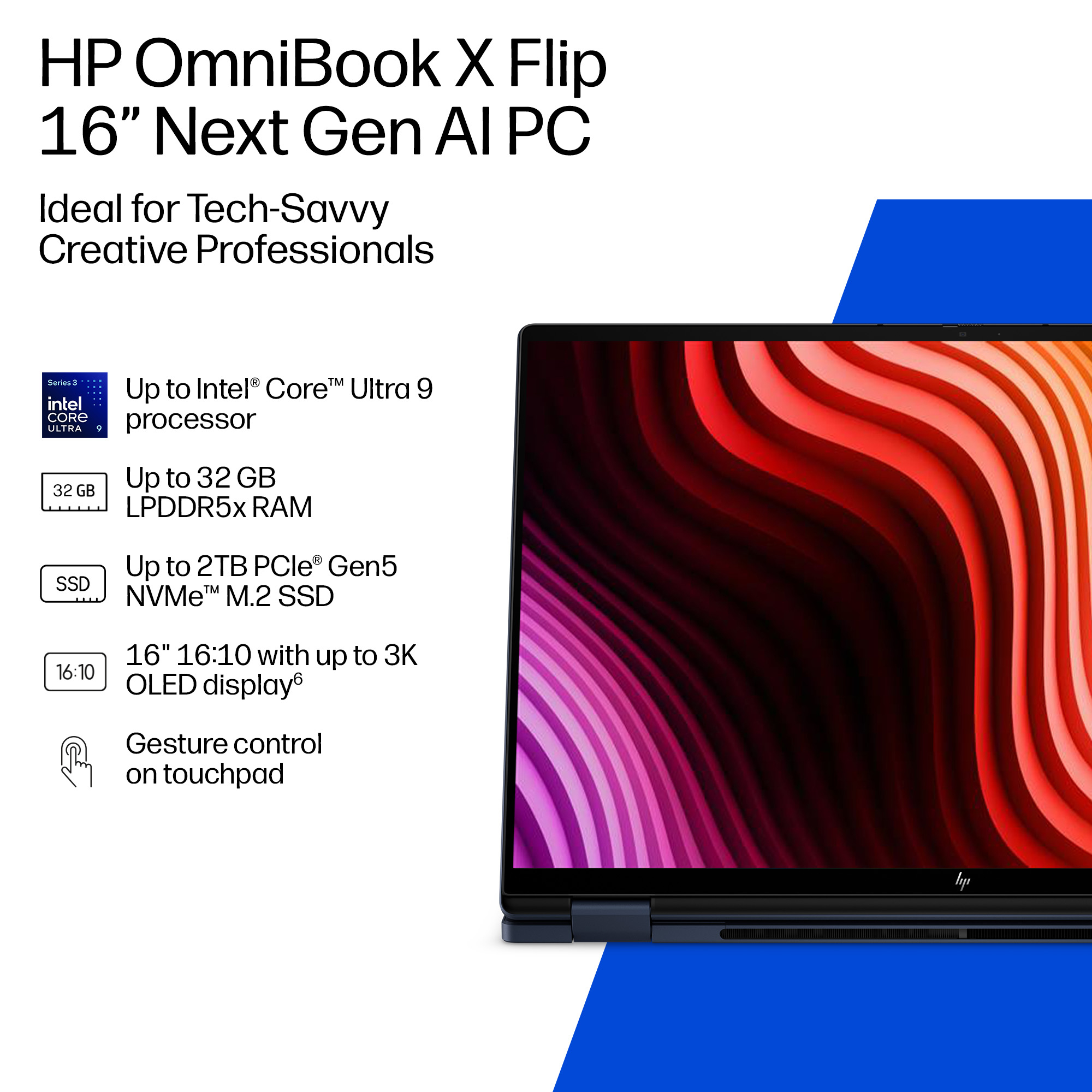 HP OmniBook X Flip 2-in-1 Laptop Next Gen AI 16-cb0502sax – image 4