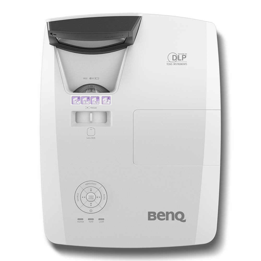 BenQ MW855UST+ Ultra short throw projector 3500 ANSI lumens DLP WXGA (1280x800) 3D Black, White – image 5