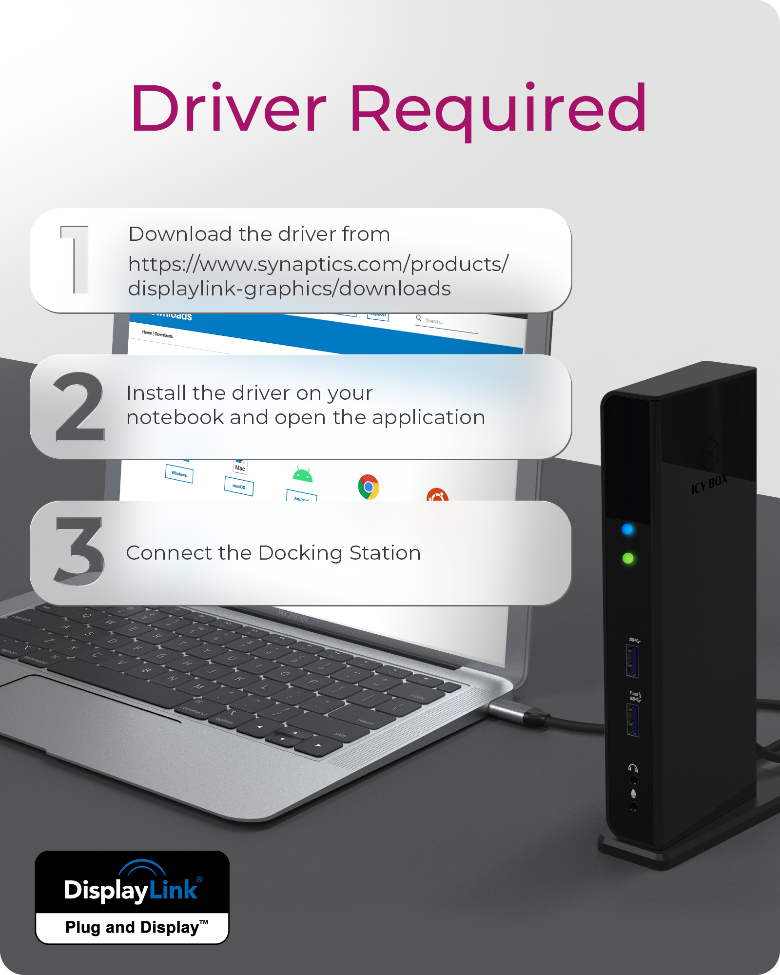 ICY BOX IB-DK2251AC Wired USB 3.2 Gen 2 (3.1 Gen 2) Type-A Black – image 5