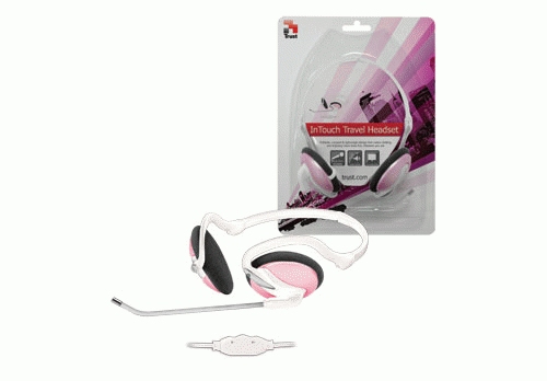 Trust InTouch Travel Headset - Pink, 6 Pack – image 2