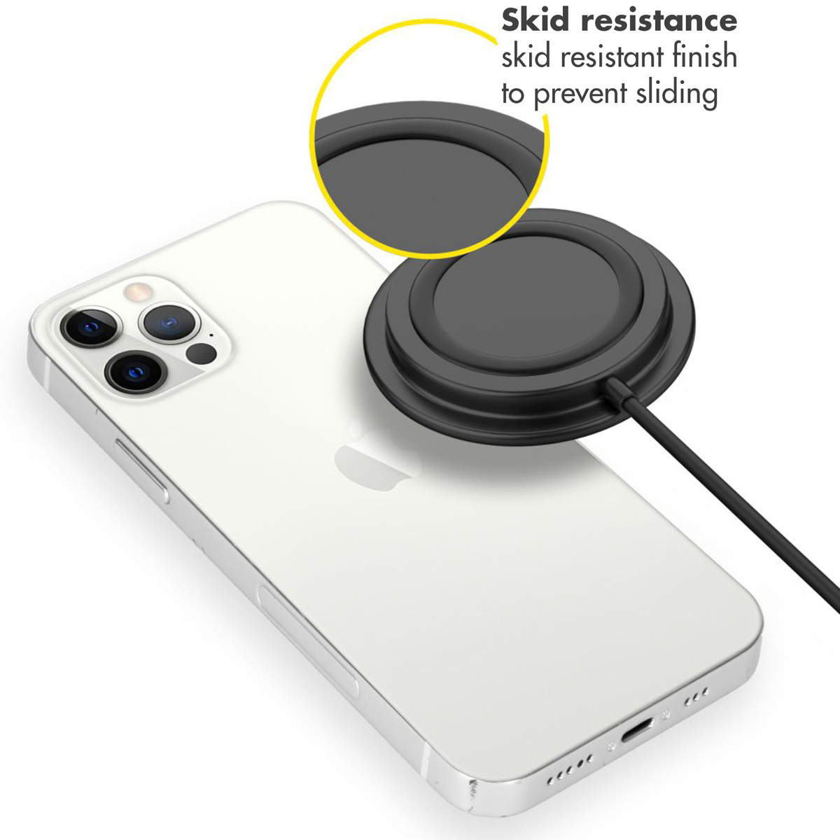 Accezz WIRELESSCHARGER50248001 mobile device charger Smartphone Black USB Wireless charging Indoor – image 3