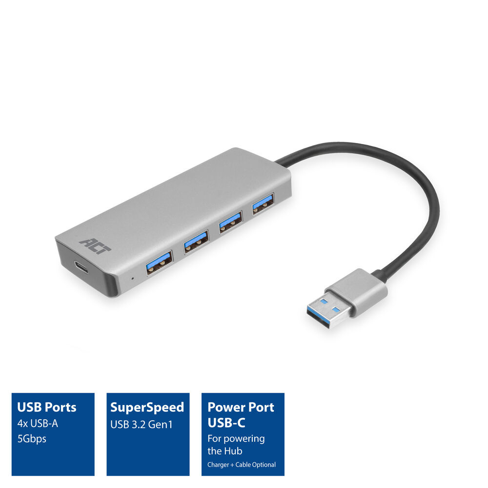 ACT USB-A hub 3.0, 4 port USB-A – image 2