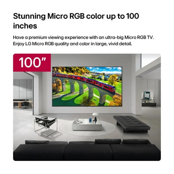 LG Micro RGB evo AI 100MRGB95BU TV 2.54 m (100") 4K Ultra HD Smart TV Wi-Fi Black 3000 cd/m² – image 6