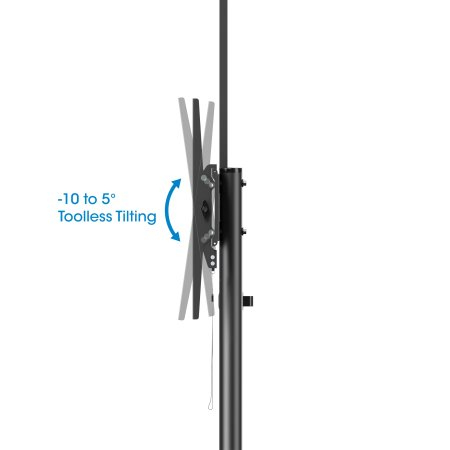 Manhattan Soporte trolley para TV y monitores de 37 a 70 pulgadas, VESA 200x200 a 600x400 mm, máx. 70 kg, negro, compruebe los cuatro orificios de montaje de la parte posterior de la pantalla, garantía de por vida imagen 5