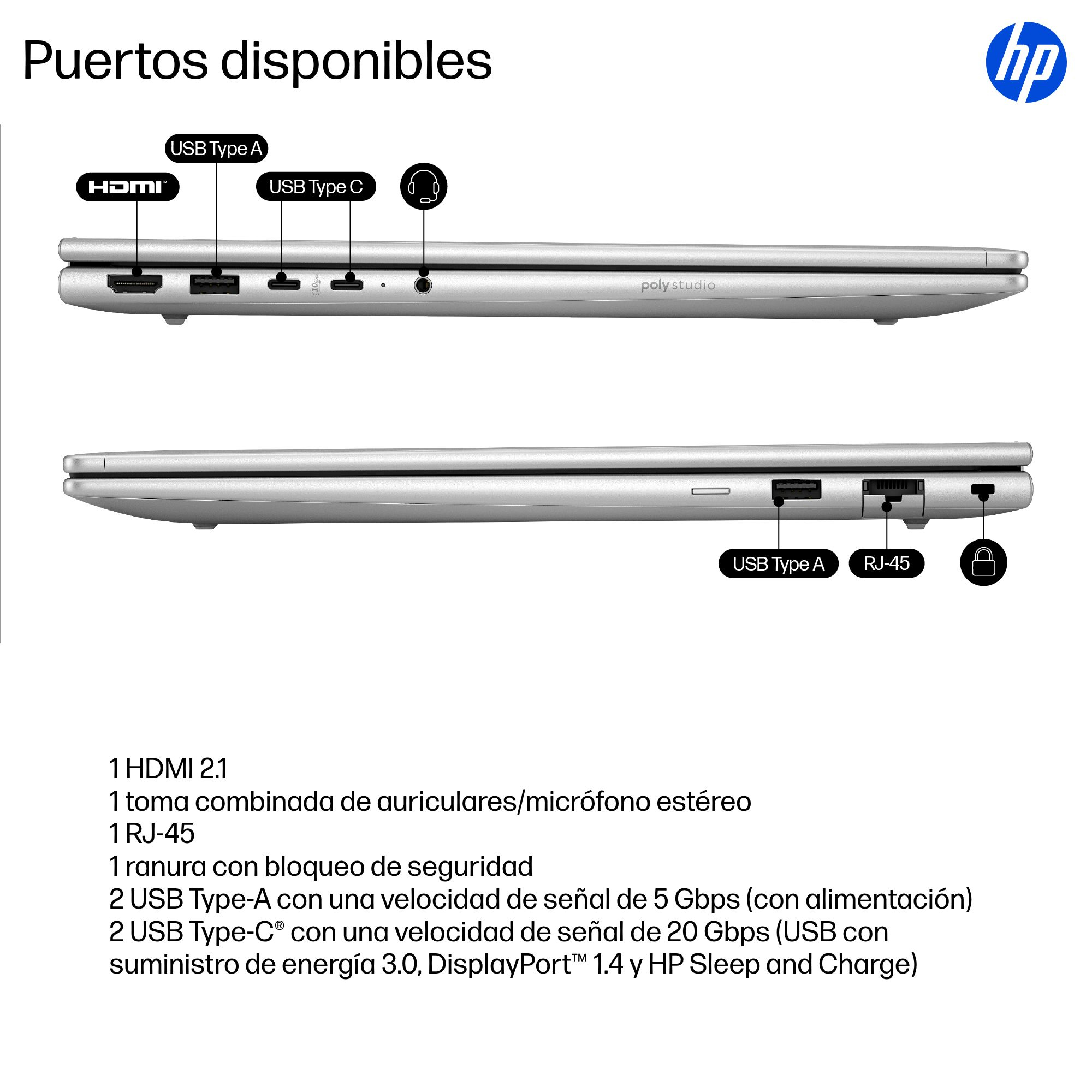 Portátil - HP ProBook 4 G1iR 16" WUXGA, Intel® Core™ 5 120U, 16 GB DDR5, 512 SSD, UHD Graphics, Windows 11 Pro, Plateado - imagen 6