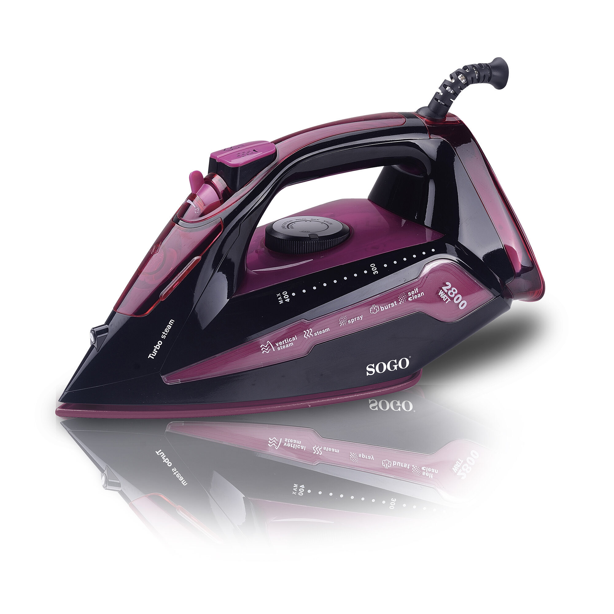 Sogo PLA-SS-6330-PU iron Dry & Steam iron Ceramic soleplate – image 7