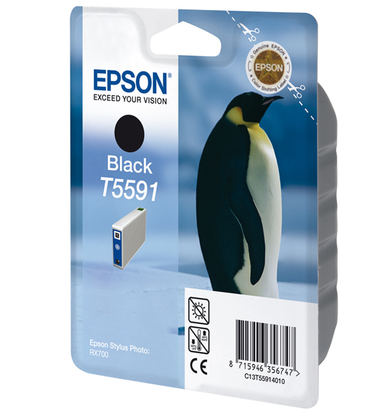 Epson T5591 Black Ink Cartridge (Penguin)