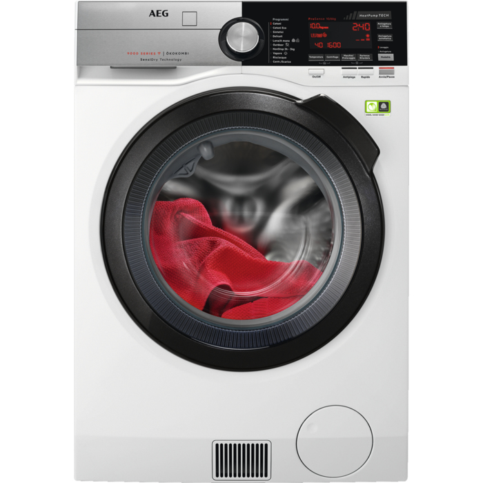 AEG L9WEC169K washer dryer Freestanding Front-load Black, Silver, White