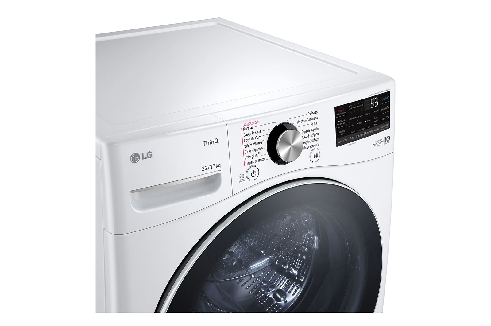 LG WD22WV26R washer dryer Freestanding Front-load White – image 6