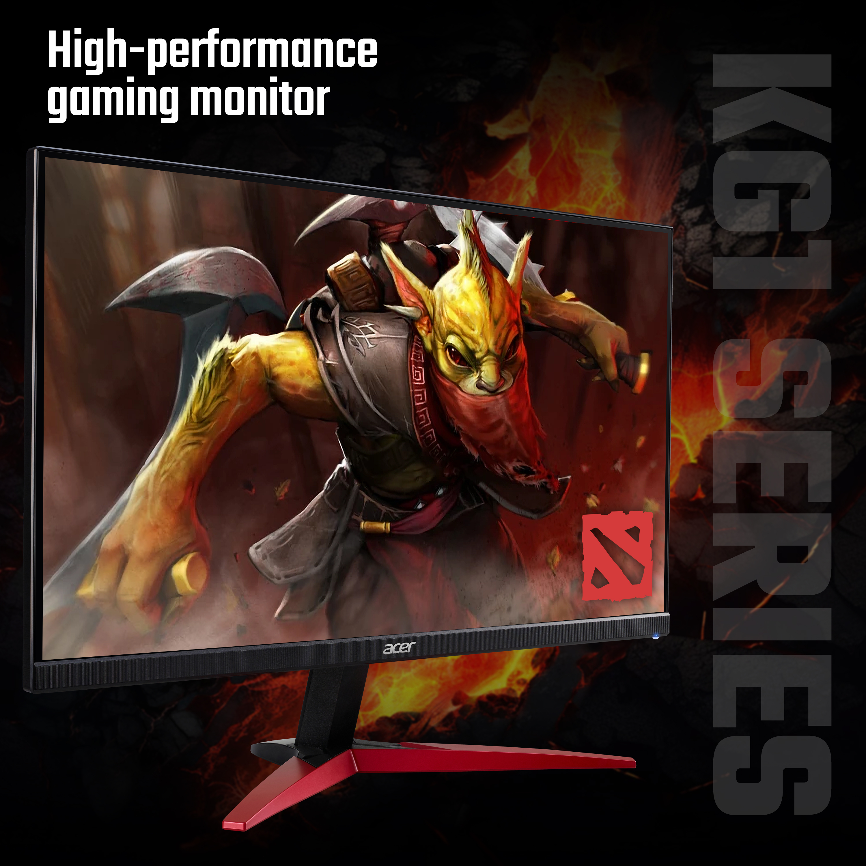 Acer NITRO VG1 Nitro KG241YM3 24″ Gaming Monitor, 180Hz, Full HD (1920×1080), 1ms Response Time, 16:9, AMD FreeSync Premium image 2