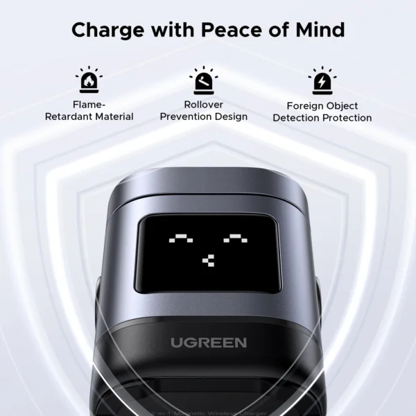 Ugreen 45775 mobile device charger Universal Black, Grey AC Wireless charging Fast charging Indoor – image 4