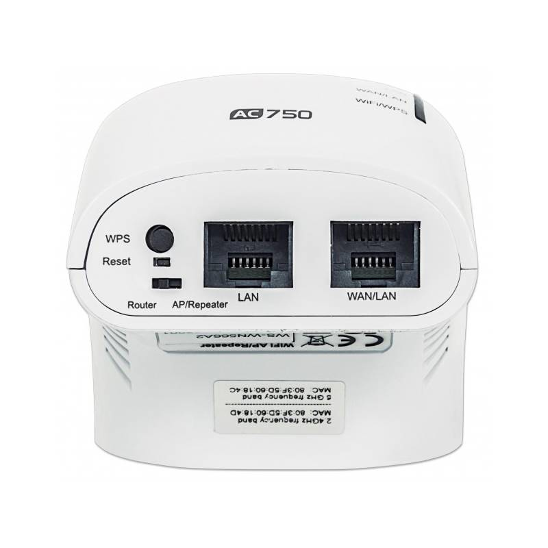 Techly Wall Plug WiFi Mini Router 750Mbps Dual Band Repeater5 I-WL-REPEATER5 – image 3