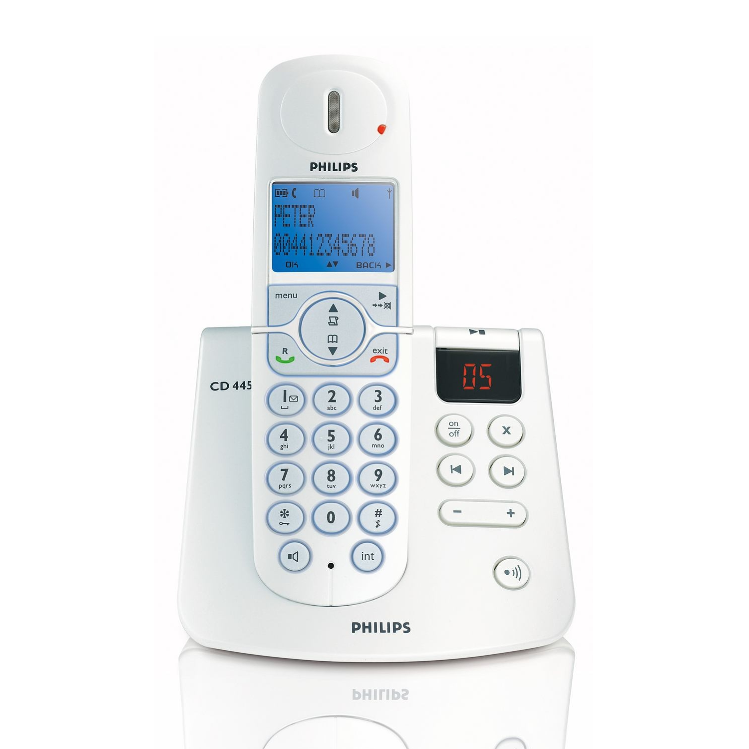 Philips CD4451S/21 telephone DECT telephone Caller ID White