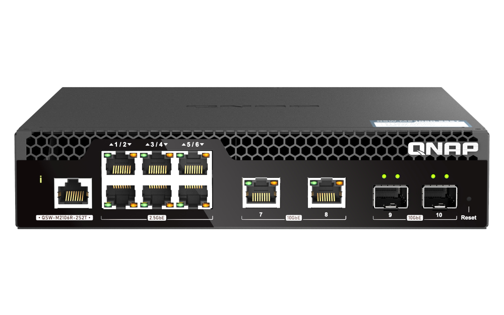 QNAP QSW-M2106R-2S2T network switch Managed L2 – image 1