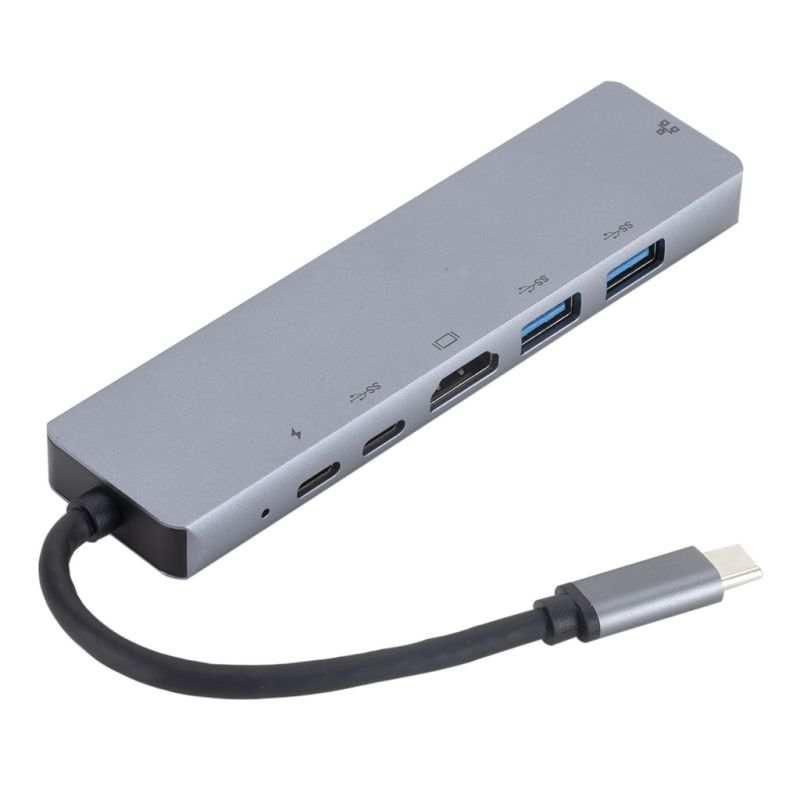 eSTUFF W126094045 laptop dock/port replicator USB Type-C Aluminium, Black – image 4