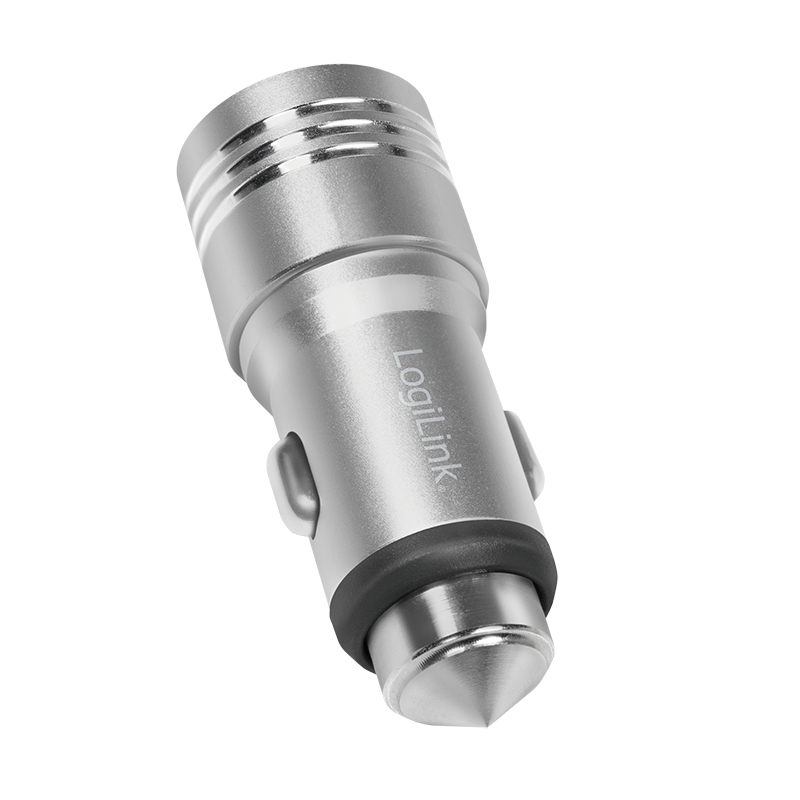 LogiLink USB car charger with integrated emergency hammer – image 2