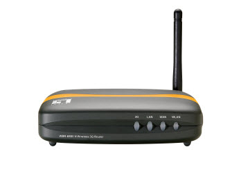 LevelOne WBR-6800 wireless router Black, Yellow