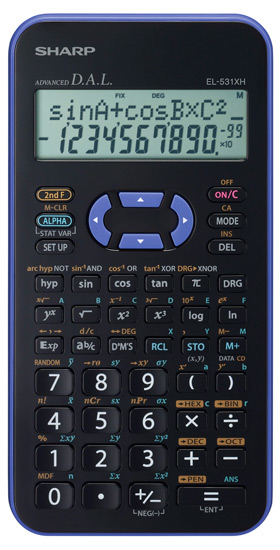 Sharp EL-531XHVLC calculator Pocket Scientific Purple