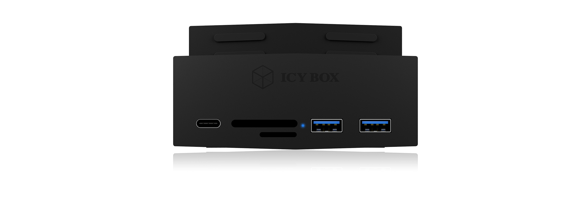 ICY BOX IB-HUB1408-CR USB 3.2 Gen 1 (3.1 Gen 1) Type-A 5000 Mbit/s Black – image 5